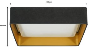 Brilagi-LED Dimmelhető lámpa VELVET SQUARE LED/36W/230V Wi-Fi Tuya + távirányító szürke