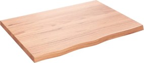 vidaXL világosbarna kezelt tömör tölgyfa fali polc 80x60x(2-4) cm