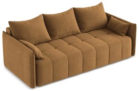 Terrakotta színű kinyitható-tárolóhelyes kanapé 225 cm Moku – Makamii