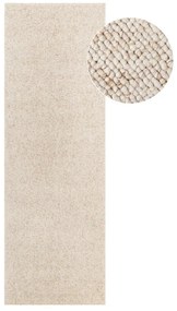 Krémszínű mosható futószőnyeg 80x240 cm Rocco Cream – Elle Decoration
