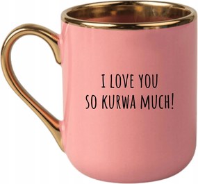 Bögre Elegáns Rózsaszín Arany Rant Vicces Ajándék És Love You