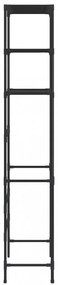 3 szintes fekete WC feletti tárolóállvány 53 x 28 x 169 cm