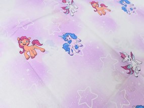 Gyermek pamut ágynemű MY LITTLE PONY STARS fehér Ágyneműhuzat mérete: 60 x 70 cm | 140 x 200 cm