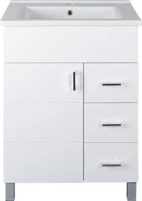 VivaStyle KARINA 65 lábon álló fürdőszobabútor 3 fiókos Sanovit ATRIA 9065 mosdóval 65 x 45,5 cm