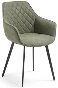 Khaki bőr utánzat étkezőszék szett 2 db-os Amira – Kave Home