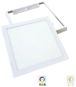 RGB-CCT LED panel , 24W , falon kívüli , négyzet , Mi-Light kompatibilis , SMART