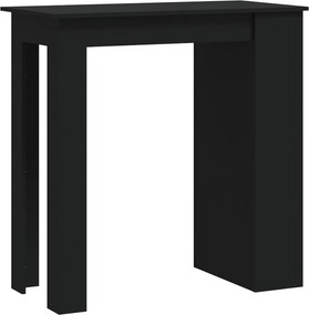 vidaXL fekete szerelt fa bárasztal tárolórekesszel 102 x 50 x 103,5 cm