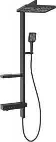 Mexen Roar fali zuhanykészlet esőztetővel és csappal, fekete - 78105-70