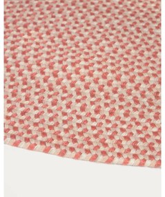 Rózsaszín kerek kültéri-beltéri szőnyeg újrahasznosított szálakból ø 150 cm Rodhe – Kave Home