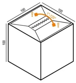 LED kültéri fali lámpa RIKO 2xLED / 4W / 230V fekete IP44