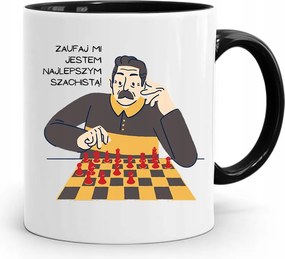 Sakkozóknak Fekete Bögre Születésnapi Ajándéknak, fényképes nyomattal