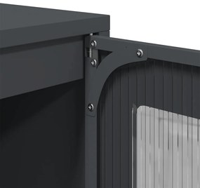 Highboard antracit 68x39x123 cm Acél