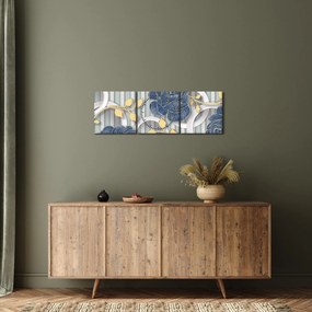Kép - Rózsák és körök (órával) (90x30 cm)