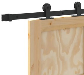 Tolóajtó Szett Természetes és fekete 83 x 232 cm