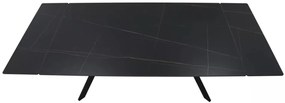 Imperia bővíthető étkezőasztal fekete 160-220 cm