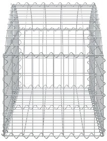íves horganyzott vas gabion kosár 100x50x40/60 cm