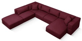 Borvörös sarokkanapé (bal oldali-"U" alakú) Esther – Milo Casa