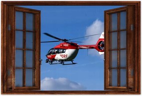 Poszterek 120x80 Piros-fehér Helikopter