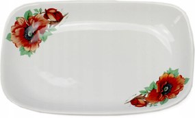 Pipacs motívummal díszített 25 cm-es kerámia tál