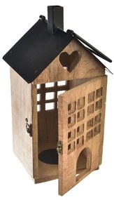 InDecor Mangófából készült lámpa Black, 18 x 18 x36 cm, S