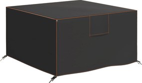 Outsunny terasz bútorhuzat — vízálló, UV-védelem, 420D Oxford, szélálló, 125 x 125 x 74 cm (fekete) | Aosom