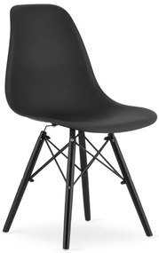 Skandináv stílusú étkezőszékek 4db fekete Dark Classic