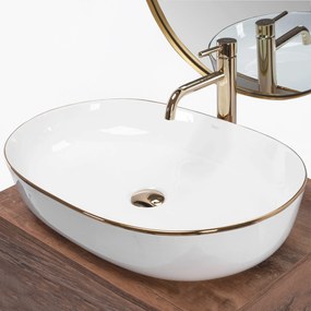 Pultos mosdó Rea CLEO White Gold Edge