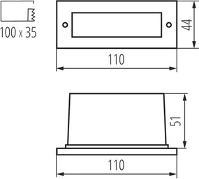 Kanlux 26463 - LED lépcsőmegvilgítás TAXI LED/0,6W/230V IP54