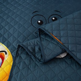 Ágytakaró EMOJI KINYÚJTOTT mintával szürke Méret: 170 x 210 cm