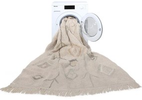 Bézs mosható kézi szövésű pamut szőnyeg 170x240 cm Kaarol Earth – Lorena Canals