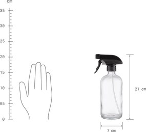 ECO újratölthető szórófejes palack, üveg 500ml