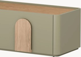 Amilio TV-szekrény 170 cm fiókkal - eukaliptusz / baltic dune tölgy / natúr tölgy fogantyú
