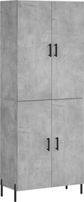 vidaXL betonszürke szerelt fa magasszekrény 69,5 x 34 x 180 cm