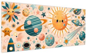 Kép - Darabok az űrből (120x50 cm)