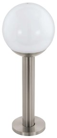 Eglo 900266 Nisia-Z kültéri állólámpa, Connect.Z, Zigbee okos lámpa opál burával, 52,4cm magas, rozsdamentes acél (inox), E27 foglalattal, max. 1x9W, IP44