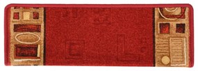 15 db piros öntapadó lépcsőszőnyeg 65x21x4 cm