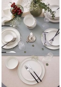 24 részes étkészlet fehér/ezüst/porcelán