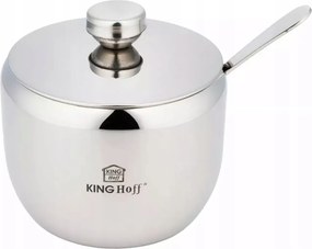 Cukortartó Kinghoff acél kanál