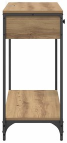 vidaXL Konzolasztal fiókkal Artisan tölgy 75 x 34,5 x 75 cm Faanyag