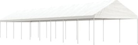 vidaXL fehér polietilén pavilon tetővel 20,07 x 4,08 x 3,22 m