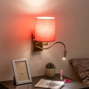 Brilagi - LED Fali lámpa NUBILA 1xE27/25W/230V + LED/3W réz/rózsaszín