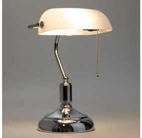 Brilagi - BANK OFFICE asztali lámpa 1xE27/60W/230V króm-fehér L352-BI/CHR