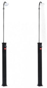 fekete napelemes kerti zuhany 215 cm 8 l