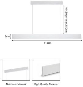 Brilagi - LED Dimmelhető csillár zsinóron SLIMLINE LED/40W/230V 3000-6000K fehér + távirányító