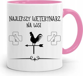 Rózsaszín Állatorvos Bögre Vidéken A Legjobb Ajándék fényképes nyomtatással
