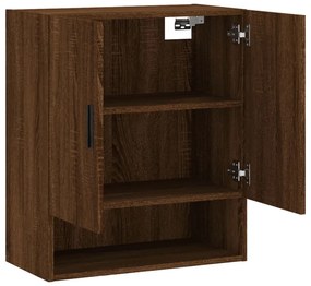 barna tölgyszínű szerelt fa fali szekrény 60 x 31 x 70 cm