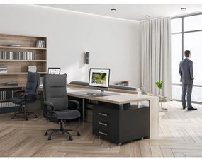 Fekete Szövet Irodai Szék, Hinta Mechanikával. KA-Y348 BK2