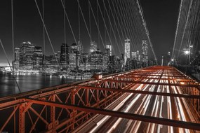 Poszter 45x30cm Brooklyn híd este 2, Assaf Frank