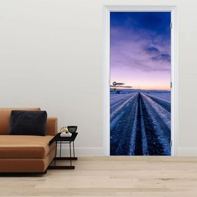 Fotótapéta ajtóra - Utak télen (95x205cm)