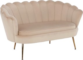 Pad Art-deco stílusban, bézs Velvet anyag/gold chróm-arany, NOBLIN